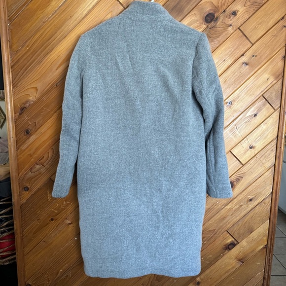 Babaton Gray Trench Coat with Notched Lapels Size Small - Picture 6 of 12